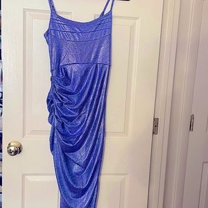 Jlux Label purple Rubi Cowl neck Cocktail Dress